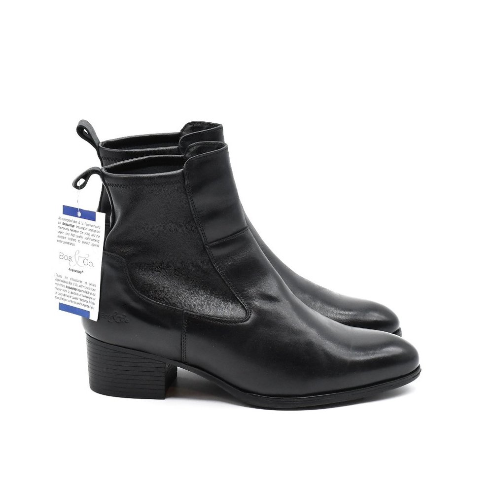 Black Leather Ankle Boots - Bos. & Co.